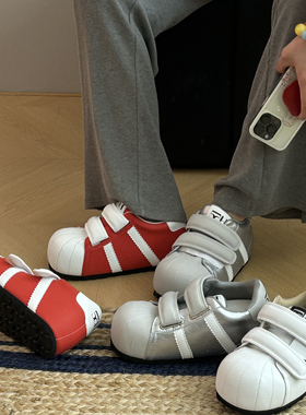 H55女鞋次元梦境泡泡贝壳休闲卡通板鞋6cm魔术贴内增高新款潮鞋