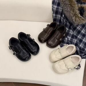 H55女鞋伦敦艺术生2026春季新款巴洛克娃娃头搭扣勃肯孟克博肯鞋