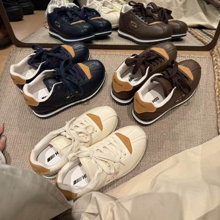 H55女鞋黄油面包2025新款休闲软底秀款百搭舒适韩版胖丁阿甘鞋