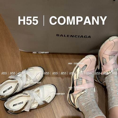 【现现】H55女鞋Oops后花园夏季镂空休闲魔术贴皮面小众玛丽珍鞋