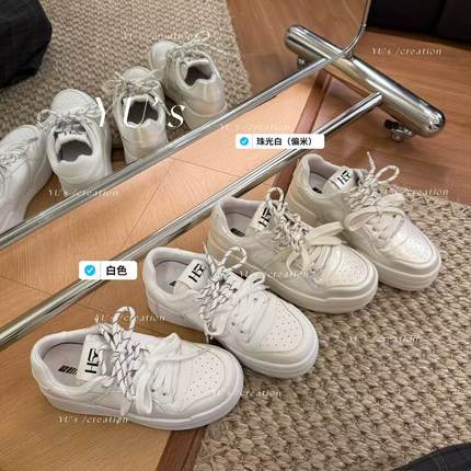 H55女鞋松弛感漫溢长期主义本命舒适小白鞋25新款经典百搭大白鞋