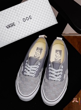 范斯DOE X VANS LX低帮格子灰色水晶底联名板鞋VN000CQAEM1