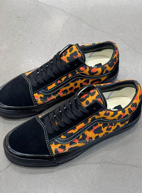 范斯vans premium old skool低帮豹纹帆布鞋滑板鞋VN000D56BKA