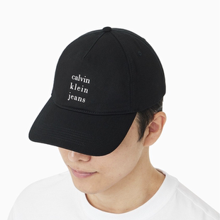 CALVIN KLEIN黑色字母ck jeans帽子棒球帽鸭舌帽4G5036GUB1