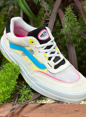 范斯vans wayvee低帮耐磨滑板鞋缓震白蓝色VN0A5JIAWTM