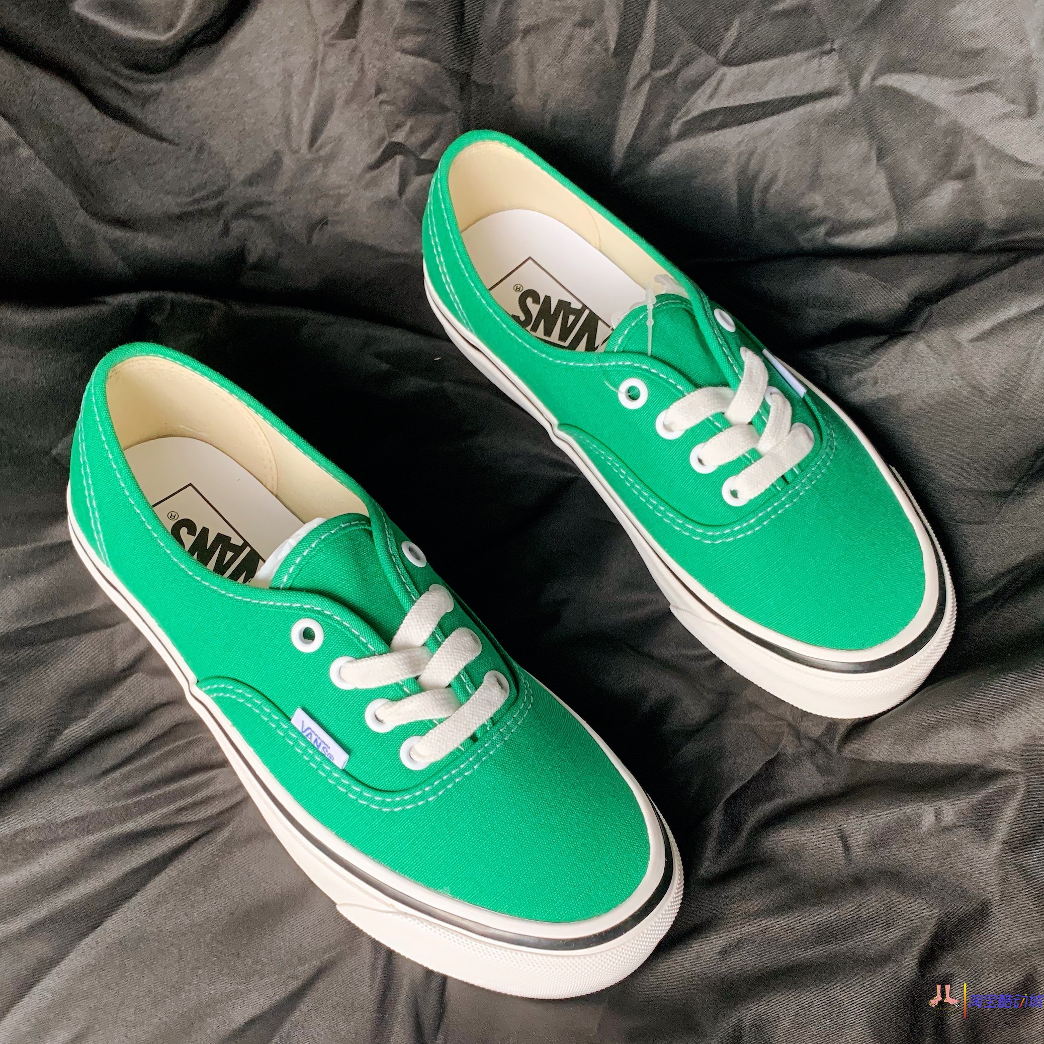 vans滑板鞋男女系带绿色