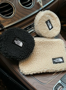 北面the north face毛绒钥匙耳机收纳包零钱包小包挂包NN2PN90A