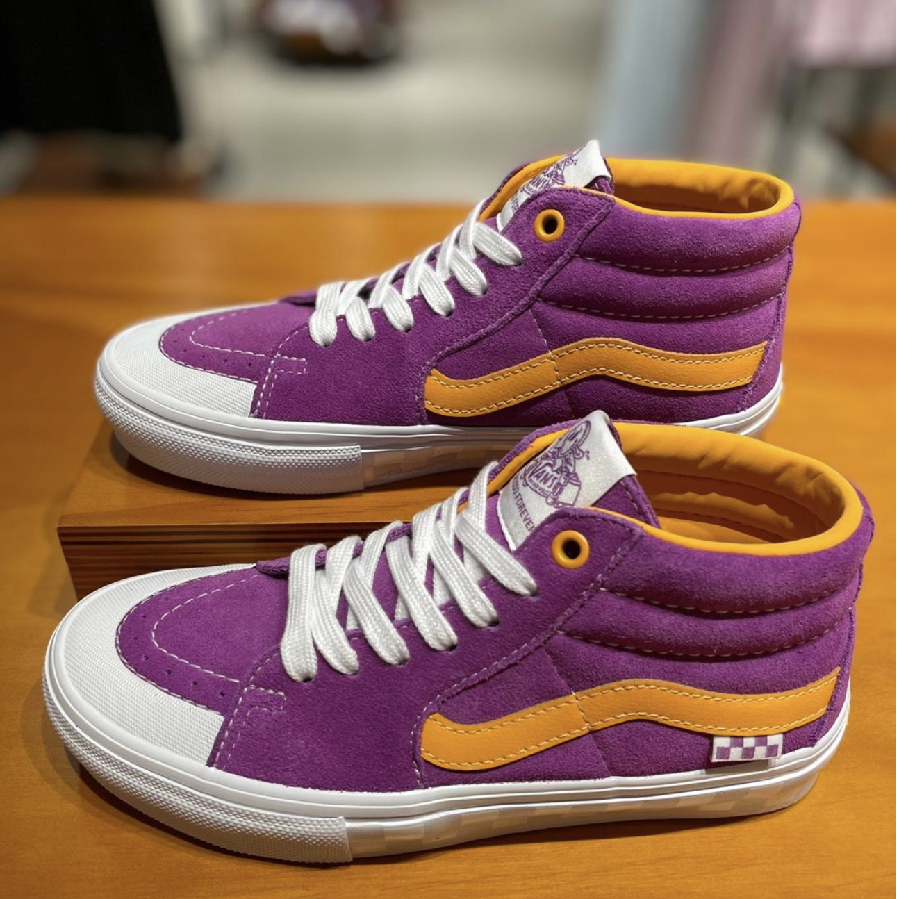 Vans Skate Grosso Mid联名YNDIARA中帮滑板鞋紫黄VN0A5FCG3VY