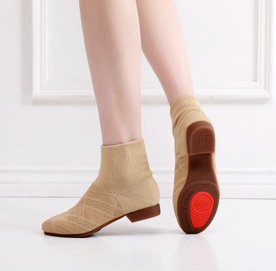 飞织女士爵士舞鞋软底练功鞋啦啦操表演舞鞋芭蕾舞鞋民族广场舞鞋