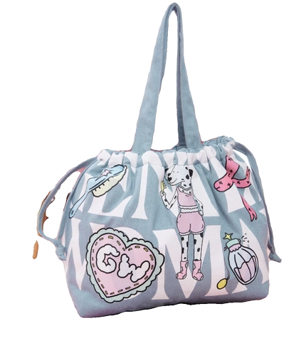 Флисовая демисезонная джинсовая вместительная и большая сумка на одно плечо, Таиланд