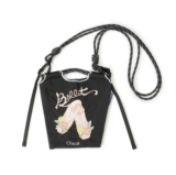 Японский шоппер, нейлоновые балетки, сумка на одно плечо, с вышивкой