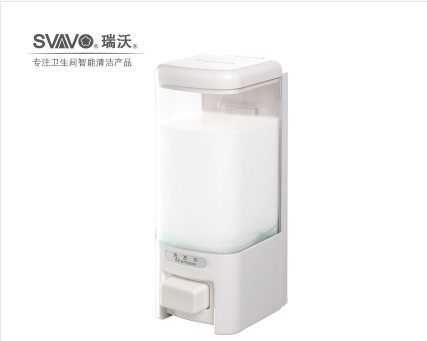 瑞沃 V-8101 皂液器 挂壁式手动皂液器 洗手液盒单格500ML