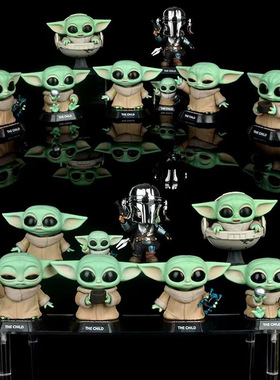 星球大战曼达洛人婴儿尤达cosbaby摇头公仔汽车装饰模型玩偶摆件