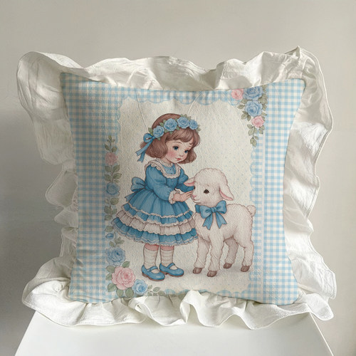 金璐艺花边抱枕寝室靠枕枕套礼物