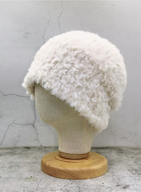 针织帽毛绒堆堆帽套头帽冬季保暖帽女百搭毛毛帽毛线帽毛毛帽
