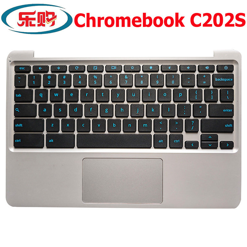 适用ASUS/华硕 Chromebook C202S 笔记本 C壳键盘触摸总成 银色