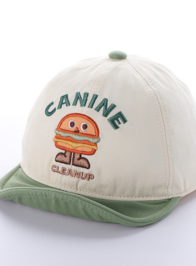 嘟嘟啦春秋季男女宝宝鸭舌帽子婴幼儿童可爱卡通纯棉1-2岁可调节