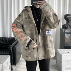 Cotton with trace other fiber spring jacket for men