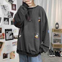 Poster grey cotton polyester autumn new style sweater top