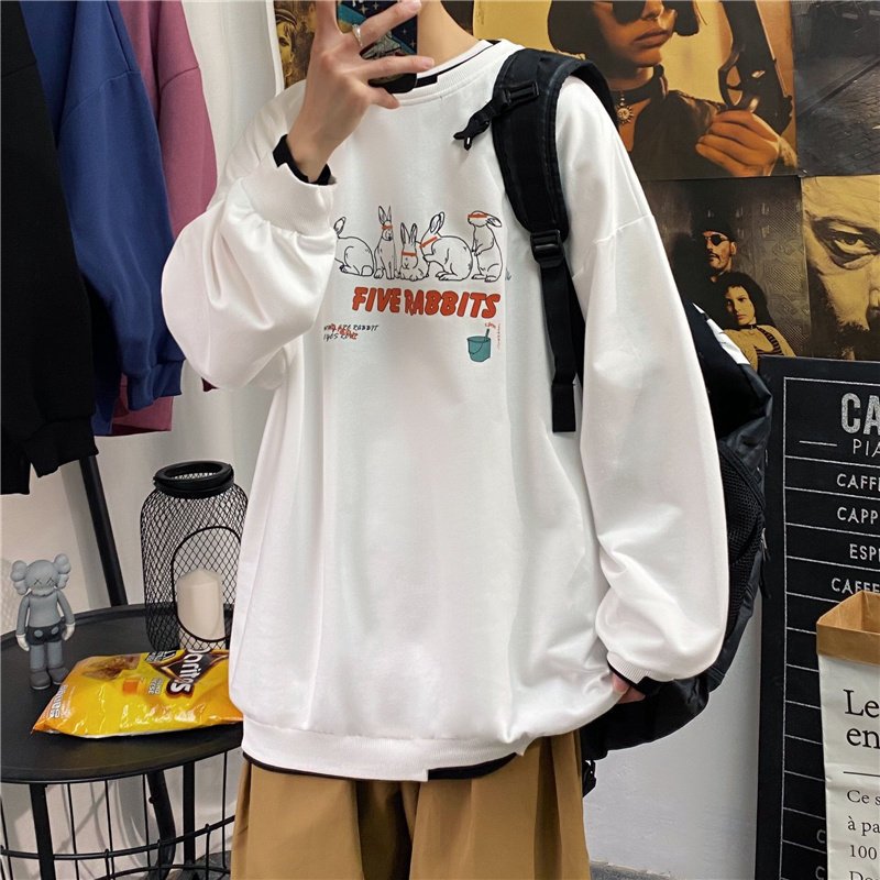 Poster min cotton polyester spring fake two piece men's sweater