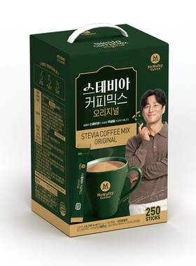 韩国直邮McNulty速溶咖啡0糖甜叶菊代糖原味榛子味250条无负担