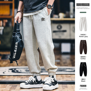 秋季 2025新款 百搭卫裤 美式 子男长裤 男士 宽松束脚运动裤 复古休闲裤