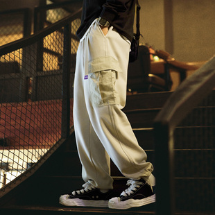 长裤 抽绳束脚运动卫裤 直筒通勤百搭宽松休闲工装 新款 潮 男2025秋季