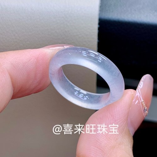 冰透种白冰高冰种玉石戒指指环