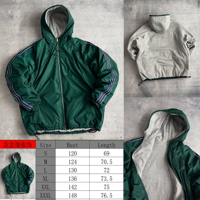 连帽男双面穿拉链开衫外套夹克