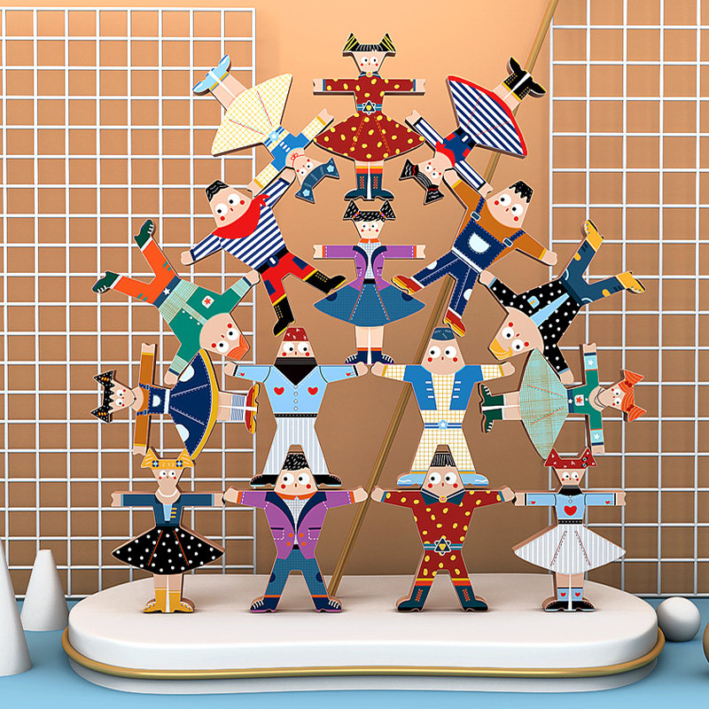 大力士叠叠乐积木叠高高幼儿园小班大班建构区材料中班益智区玩具