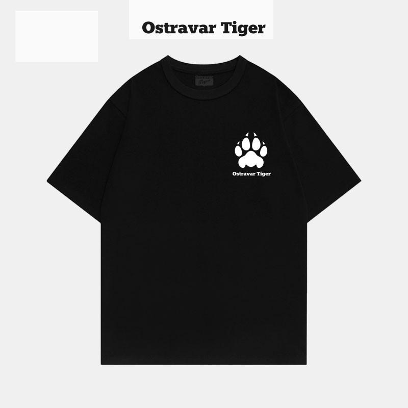韩国正品Ostravar Tiger潮牌纯棉宽松男女款复古百搭短袖T恤 新款