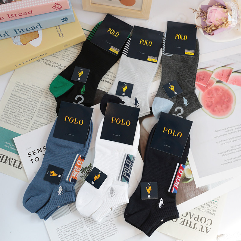 POLO袜子男短袜夏薄款网眼防臭吸汗透气棉袜男生短筒浅口运动船袜,女士内衣/男士内衣/家居服,船袜,淘宝优惠券,粉丝福利购,淘宝优惠卷