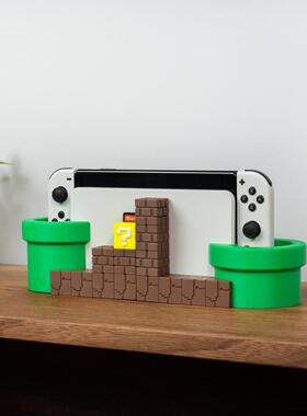 适用switch桌面支架NS/OLED主机卡带收纳充电底座摆件马里奥周边