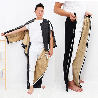 冬季厚款拉链全开长裤骨折腿伤护理住院病人瘫痪卧床老人针灸套装