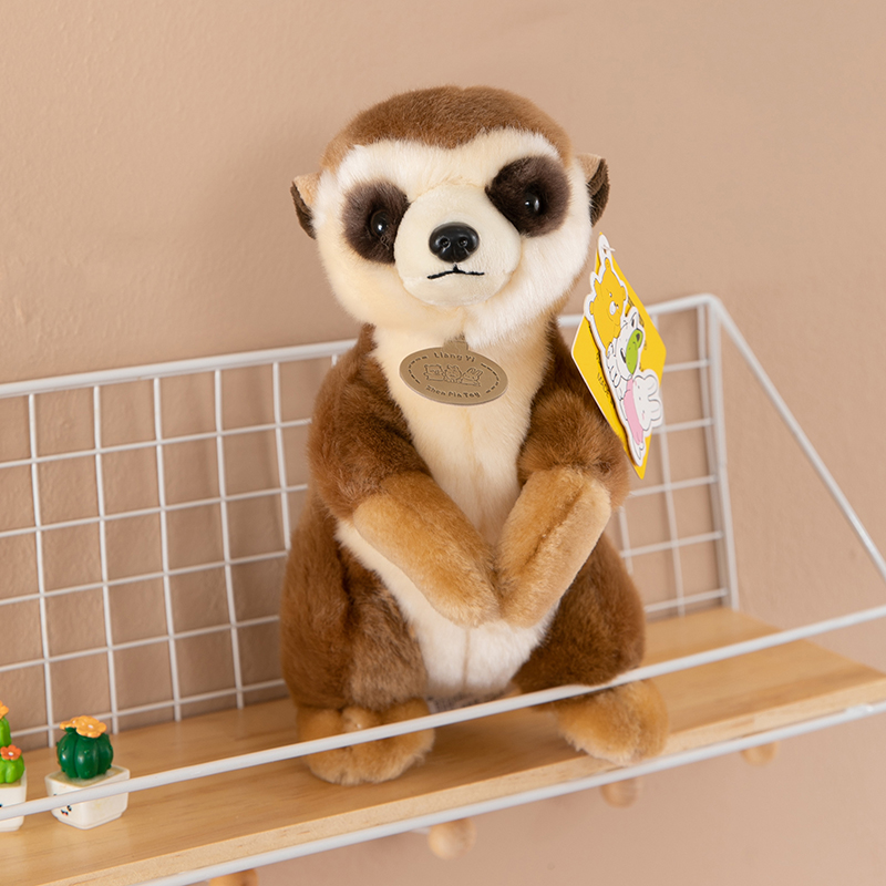 小狐猴公仔可爱超萌猫鼬毛绒玩具