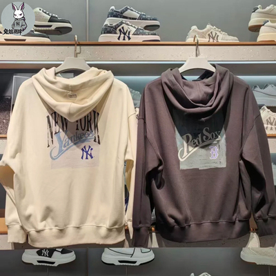 MLBNY连帽复古套头卫衣男女