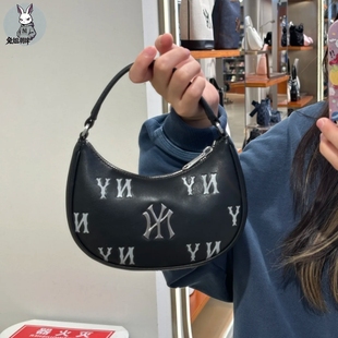 MLB包包专柜26新款NY老花时尚百搭pu迷你斜挎手拎包休闲包CRMM1