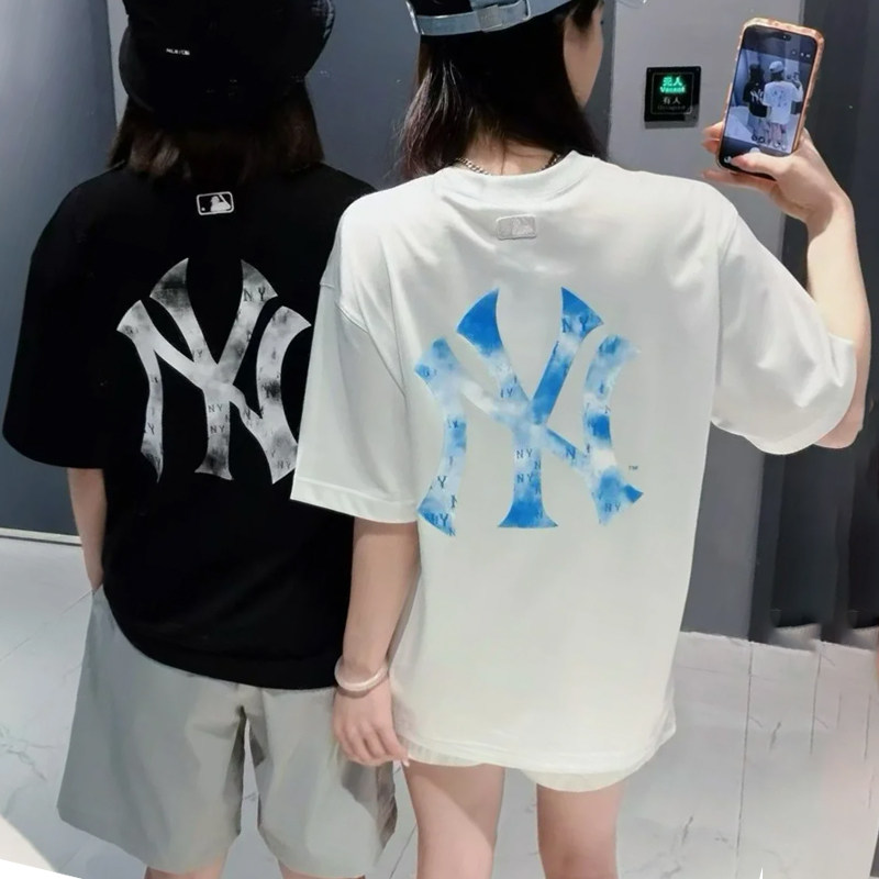 MLB专柜男女情侣短袖26夏新款洋基队NY做旧运动时尚百搭T恤TSM206