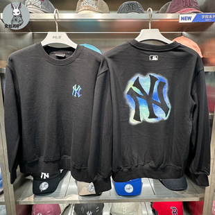 MLB专柜男女情侣NY后背涂鸦潮流宽松时尚圆领卫衣26春季新款MTB06
