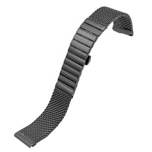 米兰钢网带男手表带银黑色钢表链适用精工罐头万国天梭美度阿玛尼