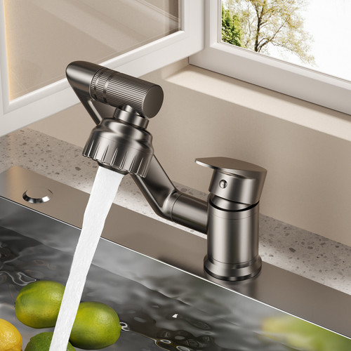 超矮款水龙头冷热洗脸盆洗手池面盆小尺寸迷你厨房万向可折叠旋转