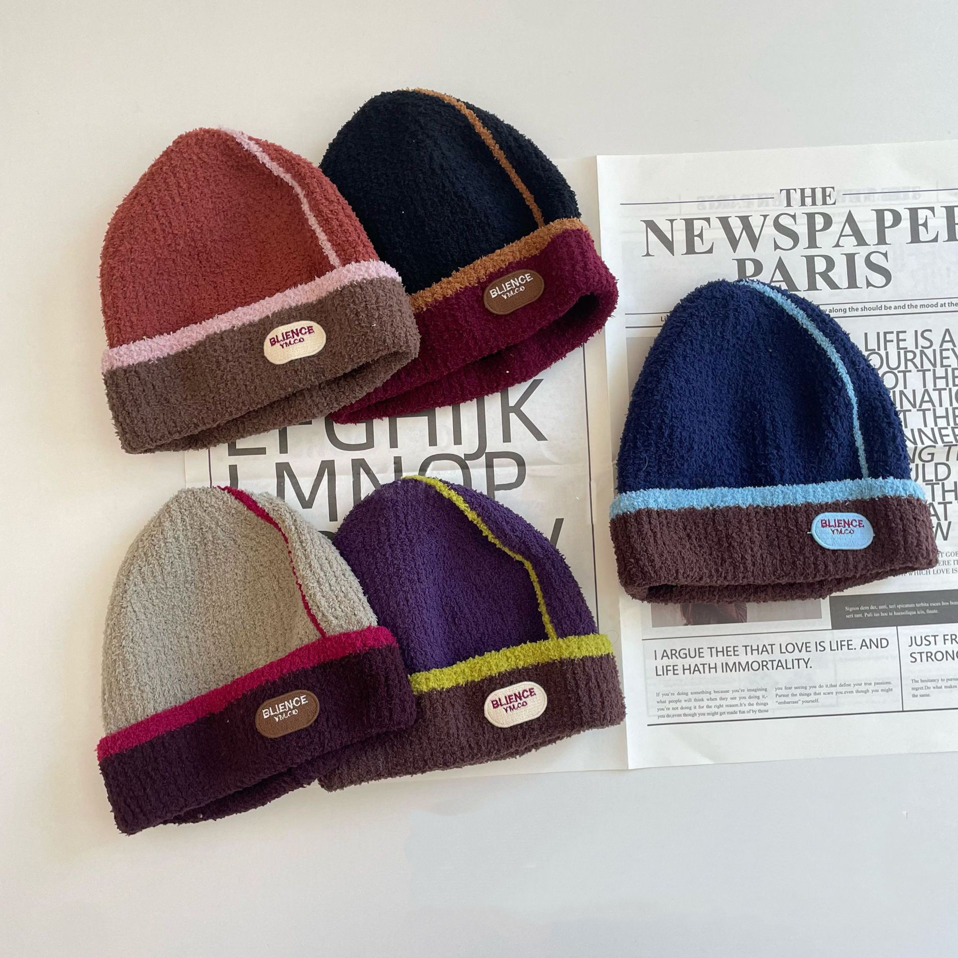 ins韩国儿童帽子秋冬女童毛线帽宝宝中大童针织帽男童保暖护耳帽