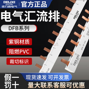 德力西空气开关紫铜排断路器1p 1p+n 2p空开接线排接线端子汇流