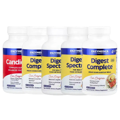 Enzymedica假丝酵母Digest消化Complete完全多酶谱Spectrum咀嚼片