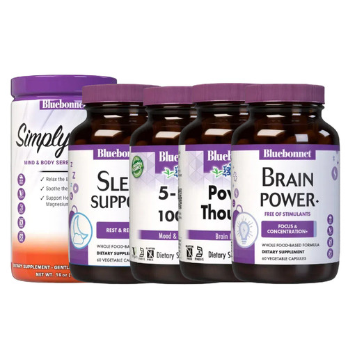 Bluebonnet睡5-HTP Brain眠Power缬Thought草simply根calm stress