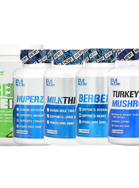 EVLution Nutrition南非Stacked醉茄Greens Energy石杉碱甲水飞蓟