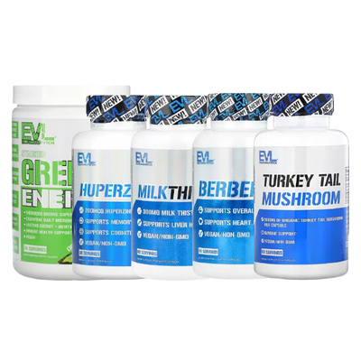 EVLution Nutrition南非Stacked醉茄Greens Energy石杉碱甲水飞蓟