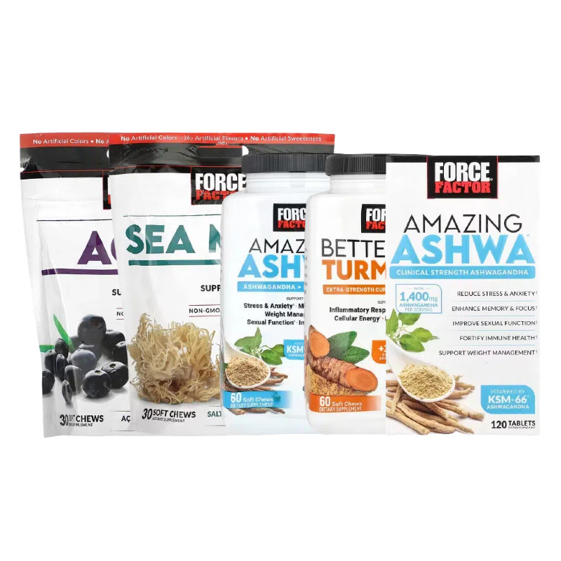 Force Factor南非醉茄Amazing特强Ashwa优质Better姜黄素Turmeric