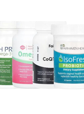 Fairhaven Health爱希尔PeaPod辅PH酶Q10欧米伽-3益生菌IsoFresh