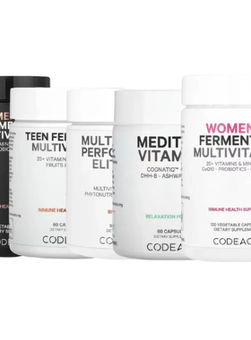 CodeAge青少年TEEN男性女士发酵多维生营养素+Clearface IMMUNITY